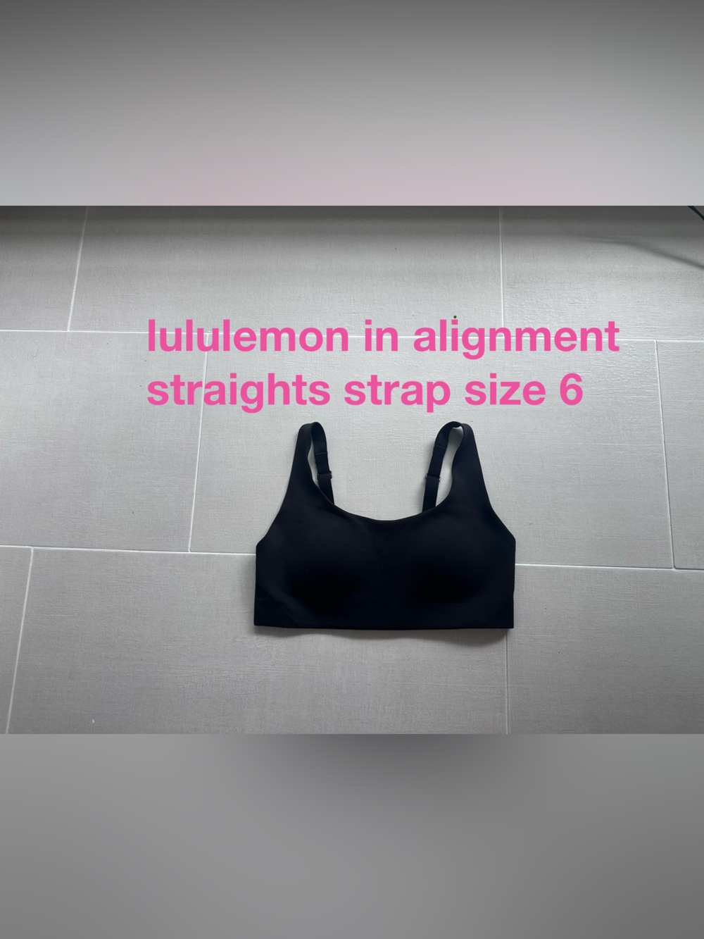 Lululemon In Alignment Straight-Strap Bra size 6